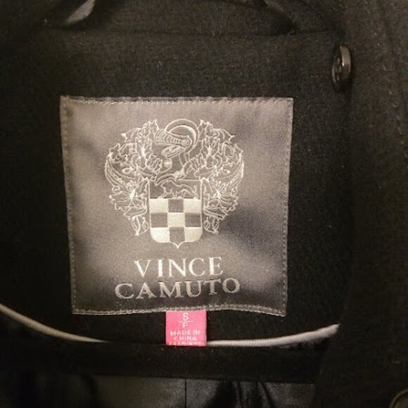 VINCE CAMUTO | Double Breasted Wool Blend Belted Heavy Trench Coat Winter Jacket - Picture 7 of 16